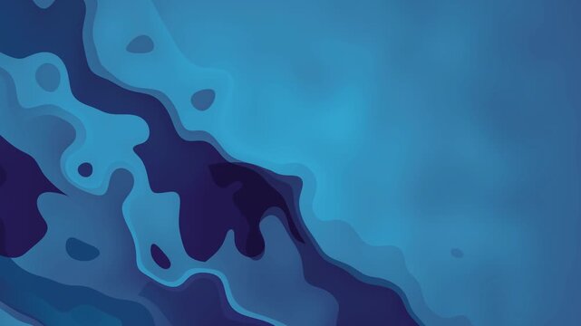 Blue Flowing Liquid Abstract Animation Design Background