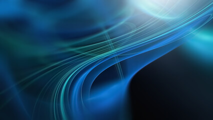 Vibrant Abstract Background With Flowing Blue and Green Lines
