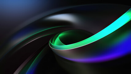 Colorful Abstract Background With Flowing Gradients and Curves