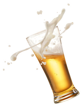 splashing beer