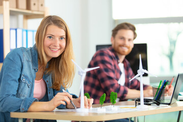 young enthusiastic students of renewable energies