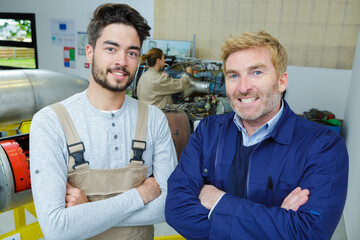 portrait of two happy workers