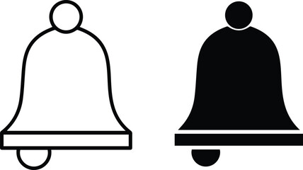 bell icon christmas ornament Stylized bell icon, a , holiday symbol, geometric shape