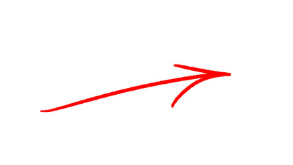 Red Hand Drawn Arrow Transparent PNG — Marker Sketch Pointer