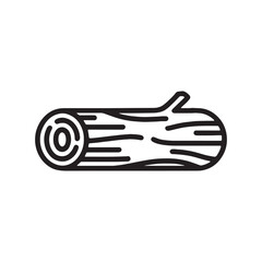 Stylized Log Illustration a simple line art representation of felled tree