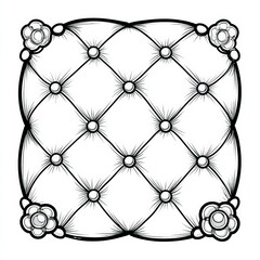 Obraz premium Diamond Pattern, coloring page for kids, simple outline illustration. Coloring book.