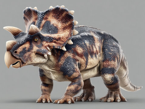 A centrosaurus dinosaur with its distinctive frill image
