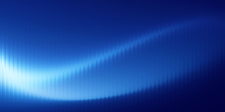 Abstract ribbed glass background in blue gradient tones with vertical wave texture and glossy light reflection, perfect for modern tech design, minimal visuals or digital surface presentations