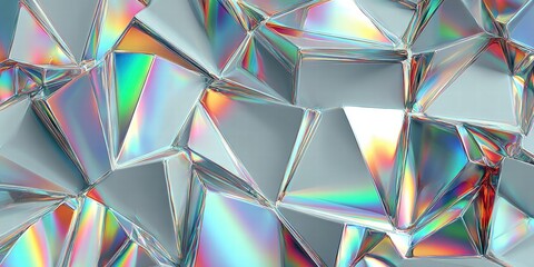 Obraz premium Holographic Crystal Pattern for Modern Design