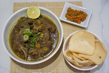 Sop Buntut Traditional Indonesian Oxtail Soup for Culinary and Food Photography
