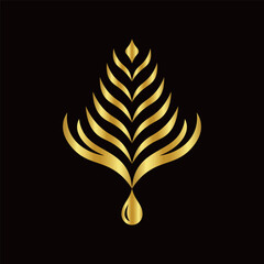 Golden Leaf Luxury Logo Design Inspiration
