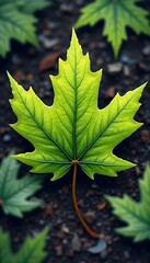 maple leaf on the ground