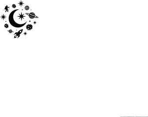 Astronomy and Space Silhouette Vector © Best Design221