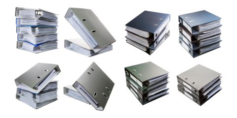 Organized Office Binders and Folders for Storage