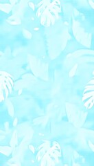 seamless pattern with snowy leaves