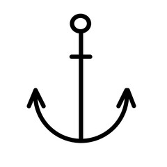 anchor icon isolated on white background