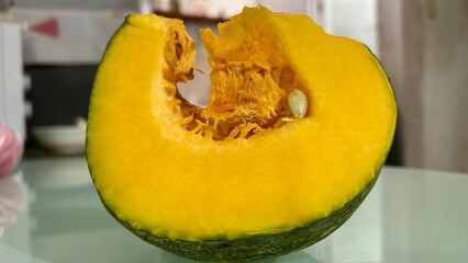 Fresh Cut Squash on Table