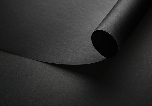 Elegant Black Textured Paper Mockup PSD