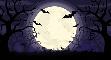 halloween background with haunted house