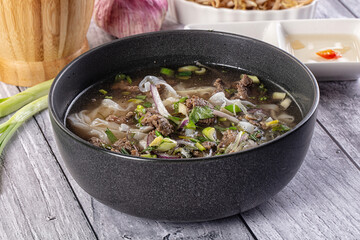 Vietnamese Pho Bo soup with beef