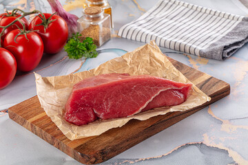 Raw beef meat fillet piece