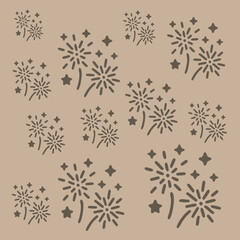 Fireworks Display Seamless Pattern