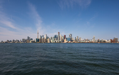 Fototapeta premium Toronto Skyline Canada, Cityscape with CN Tower and Lake Ontario View