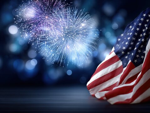 Celebrating Independence with Fireworks and Patriotism - Powered by Adobe