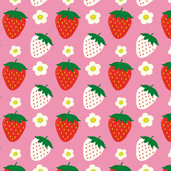 いちご　テキスタイル