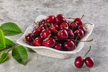 Ripe sweet juicy red cherry