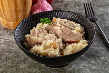 Risotto woth fried duck breast