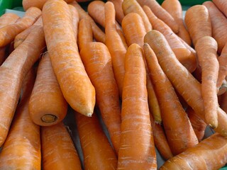 carrots on a market