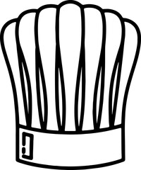 Traditional Chef Hat Toque Outline Icon