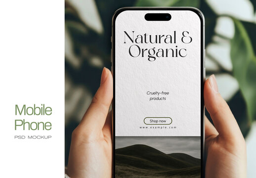 Elegant Mobile Phone Mockup PSD