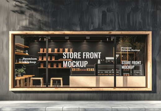 Modern Storefront Mockup Design PSD