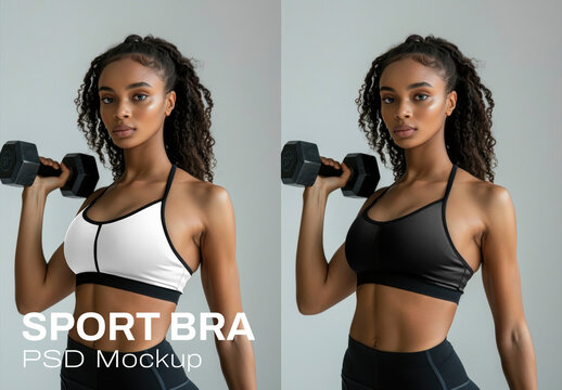 Sporty Fitness Apparel Mockup PSD