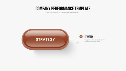 Professional Performance One Option Infographic Frame Template. Project Development Slide Design Vector Illustration. Enterprise Briefing 1 Element Diagram Presentation Layout.