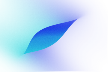 Abstract Blue and Teal Leaf-like Shape with Grain Texture graphic design Transparent Overlay Light Leak