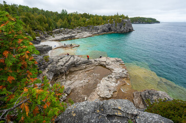 Bruce Peninsula National Park Canada, Cliffs and Crystal Clear Georgian Bay Waters