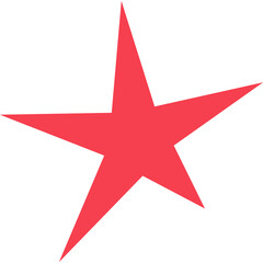 A Bright Red Star Shape Isolated on a White Background with a Transparent Overlay Element Ready for Graphic Design Applications