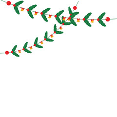 Winter Garland with Christmas Decoration