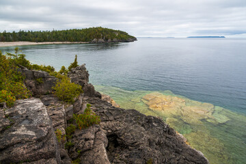 Bruce Peninsula National Park Canada, Cliffs and Crystal Clear Georgian Bay Waters