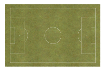realistic grass surface. soccer sport olive dark green lawn. Top view of International standard football field floor with 11 players per teamisolated on transparent background or png file.