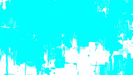 Obraz premium Abstract Aqua Blue Digital Grunge and Celestial Dynamic Heavy, Splattered Paint Brushstrokes and Drips. Raw Artistic Expression with Modern, Cool-Toned, and Energetic design