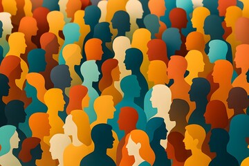 Colorful Paper-Cut Human Silhouettes – Diversity, Unity, and Inclusion Concept
