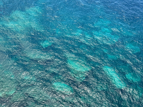 Sea blue clear water surface.