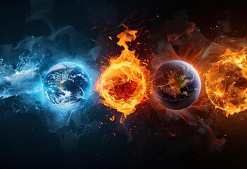 Five elements of nature air water fire earth space creation of natures force