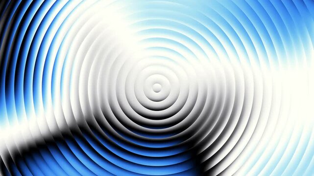 Cyclic 3D animation. Abstract minimalist background featuring colorful liquid bubbles. Gradients slide inside on a glossy ribbed glass surface. Optical