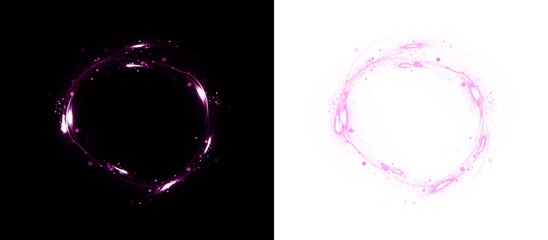 Png Magenta Energy Ring Overlay PNG on transparent background