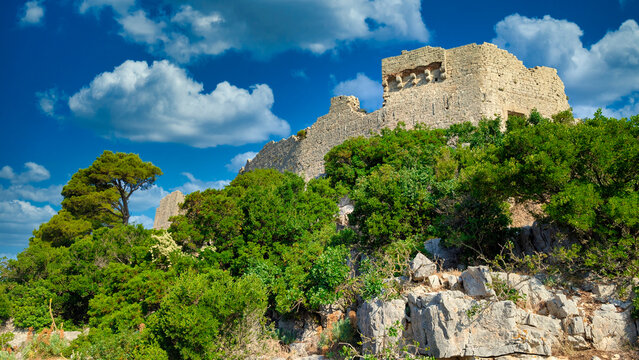 Sveti Mihovil Fortress on Ugljan Island, Croatia, Historic Adriatic Landmark and Scenic View